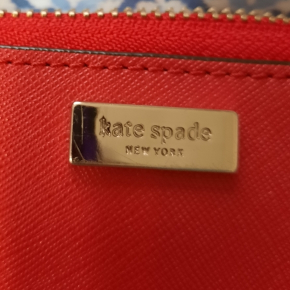 Kate Spade Red Laurel Way Darci Zip Leather Wallet NWOT - Picture 13 of 15